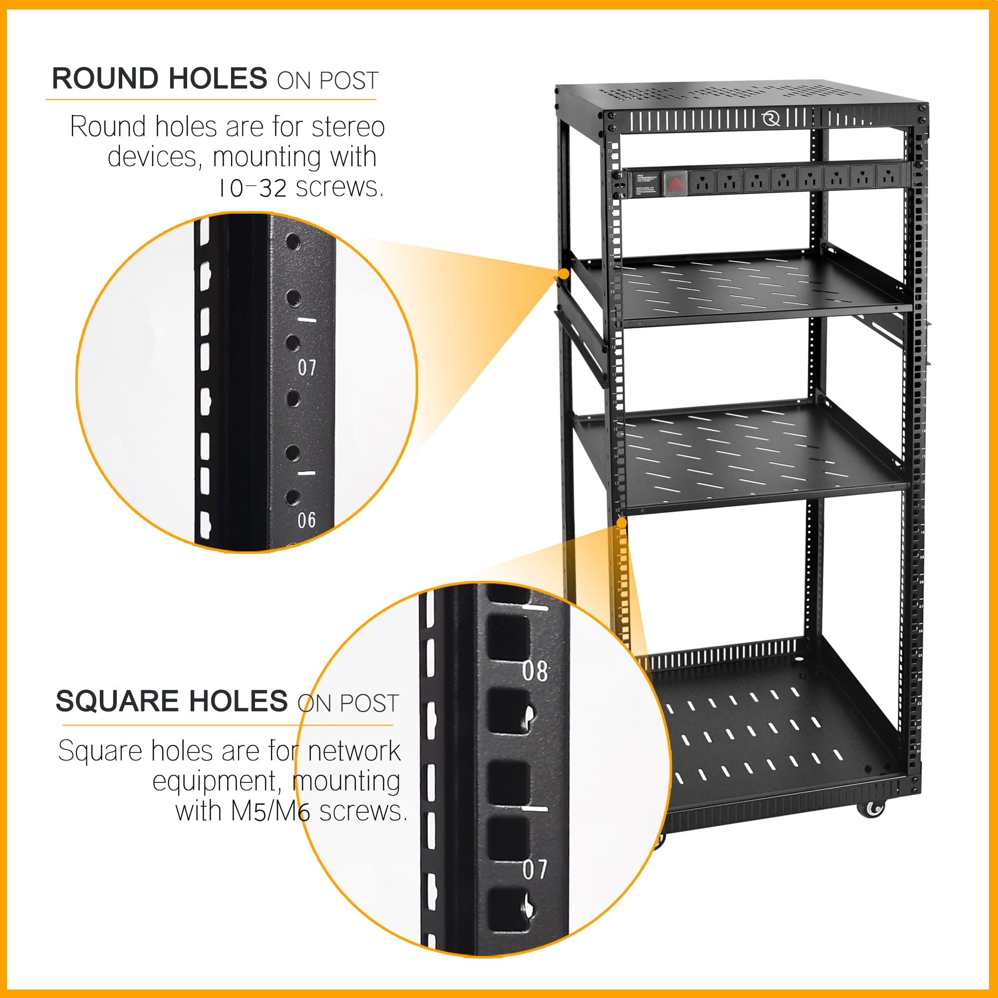 ARCARD SHELF〈2025NEWMODEL〉ASM-B692HFCO Amazon.com: RIVECO 25U Open Frame Server Rack with Wheels